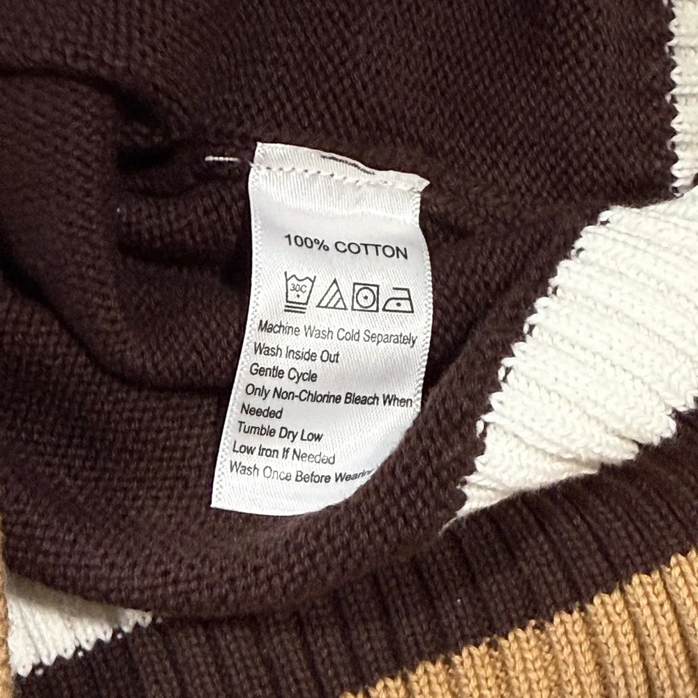 Boy's Preppy V-Neck Cable Knit Sweater Size 6